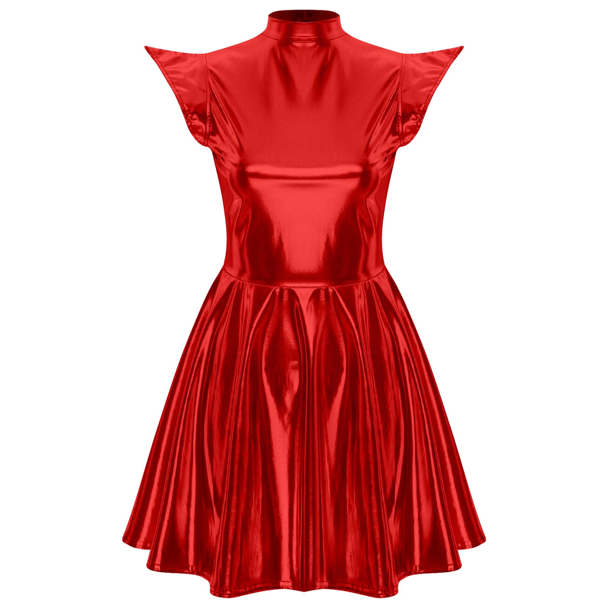 Womens Astronaut Alien Outer Space Alien Robot Cosplay Dress Halloween Cutie Costume Sequin Metallic Shiny A-line Mini Dresses