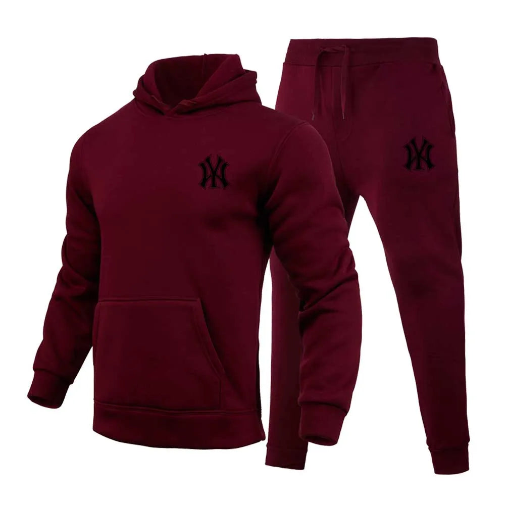Sportswear, hoodies, drawstring pants, men's sports hoodies, running sportswear for autumn and winter