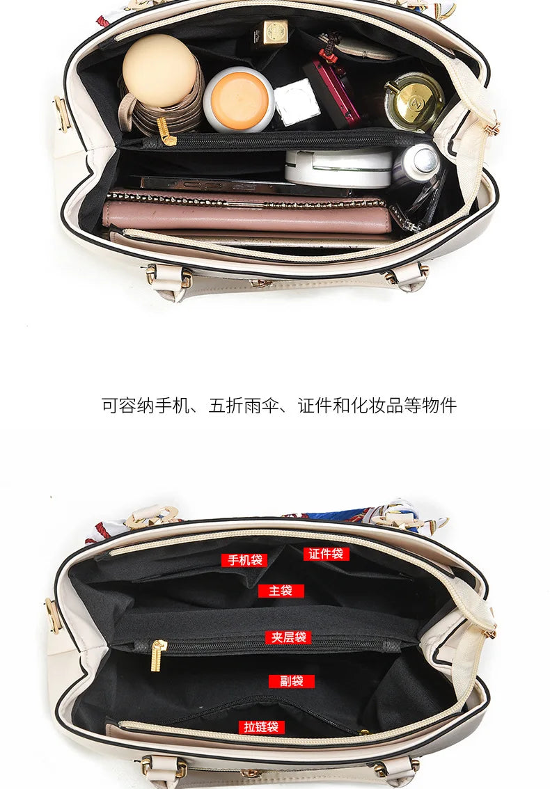 2024 New Women's Embroidered Handbag Versatile Fashion Trend Women's Crossbody Bag Exquisite Large Capacity Female Shoulder Bag