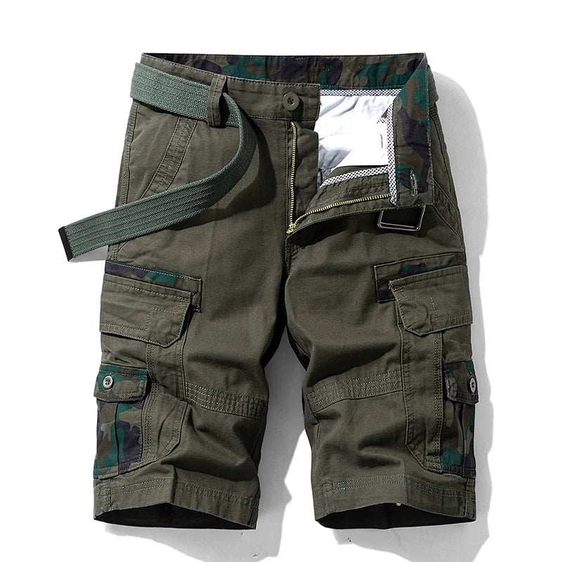New Summer Men Cargo Camouflage Shorts Mens Cotton Beach Multi Pocket Shorts Man Spring Casual Joggers Shorts Male Dropshipping