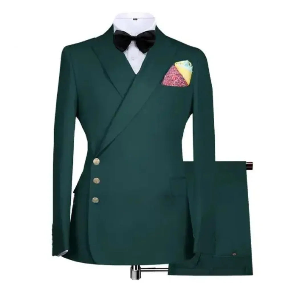 Formal Men Suits Spacial Design 3 Buttons Blazer Pants Business Wedding Groom Prom Tailored Made Suits For Men