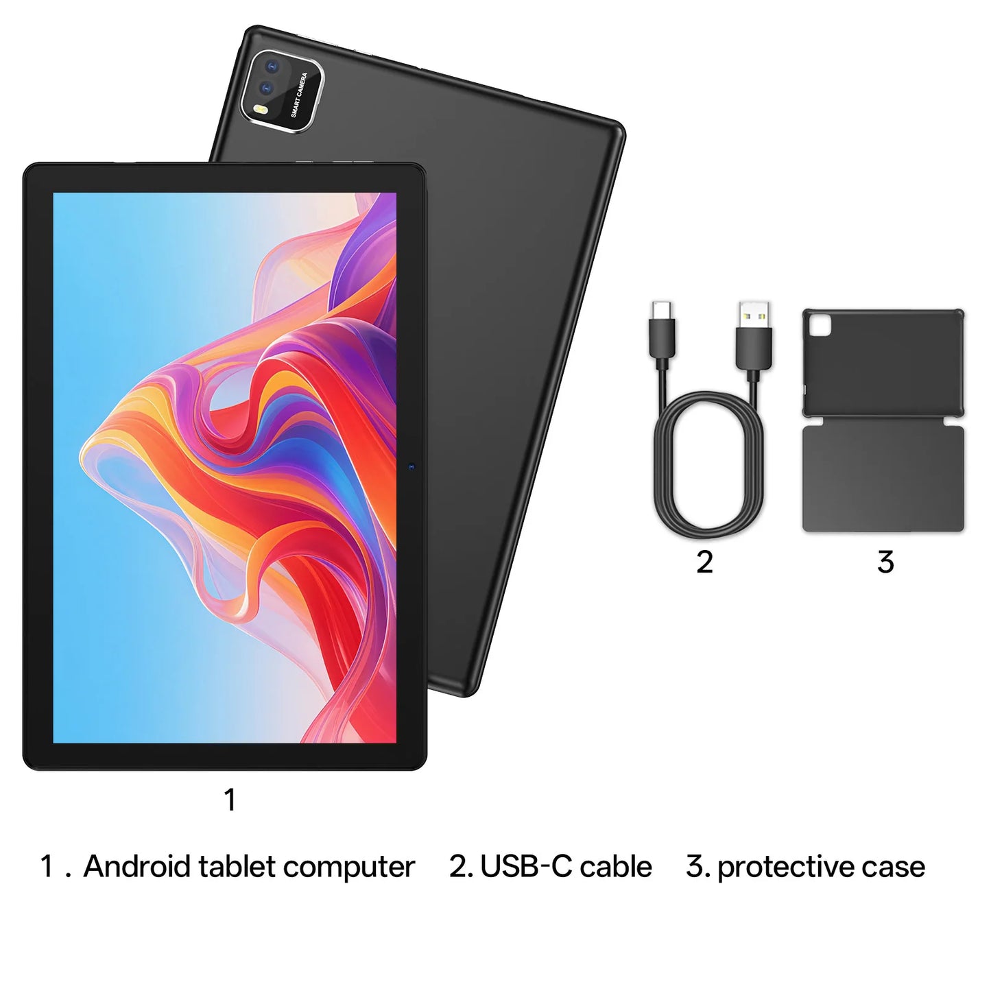 2026 Model Tablet | Brand New Android 16 | 10.0-inch Display | 12GB (3GB+9GB Virtual) RAM + 64GB ROM | Dual Cameras | 6,000mAh