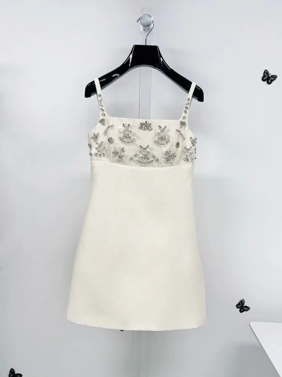 Summer New Sexy Sparkling Diamond High-Defn Beaded Acetate Strapl Gown for Women Par Ball Gown Dr