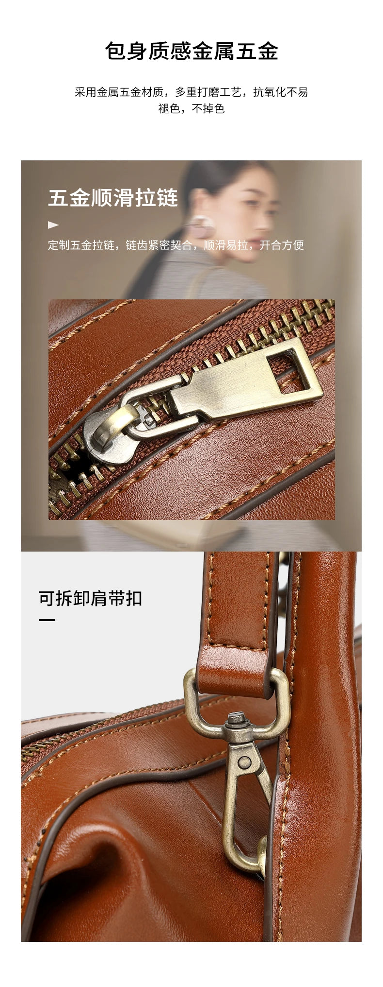 BURMINSA Genuine Cowhide Leather Handbags For Women Retro Pillow Top Handle Bags Bowling Daily Work Crossbody Shoulder Purses