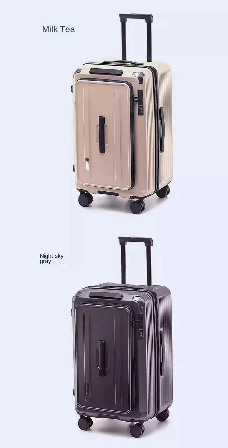 Large Size Expandable Suitcase 32/34 inch Side Opening Travel Luggage Large Capacity Check-in Box with Brake 5 Wheels Trolley Ca