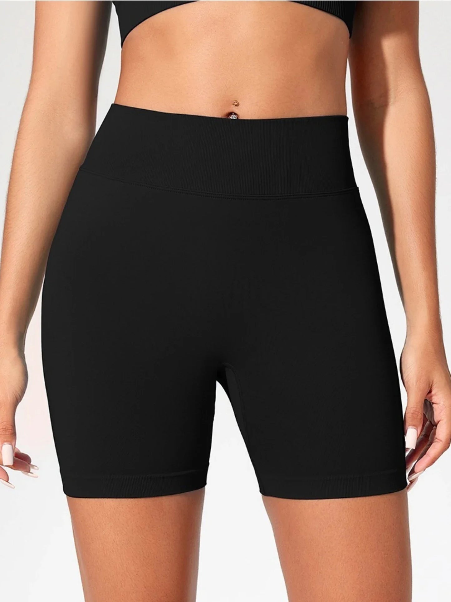 Seamless Women's Gym Yoga Exercise Pants High Waist Peach Hip Solid Color Tight Sexy Shorts Fitness Leggings
