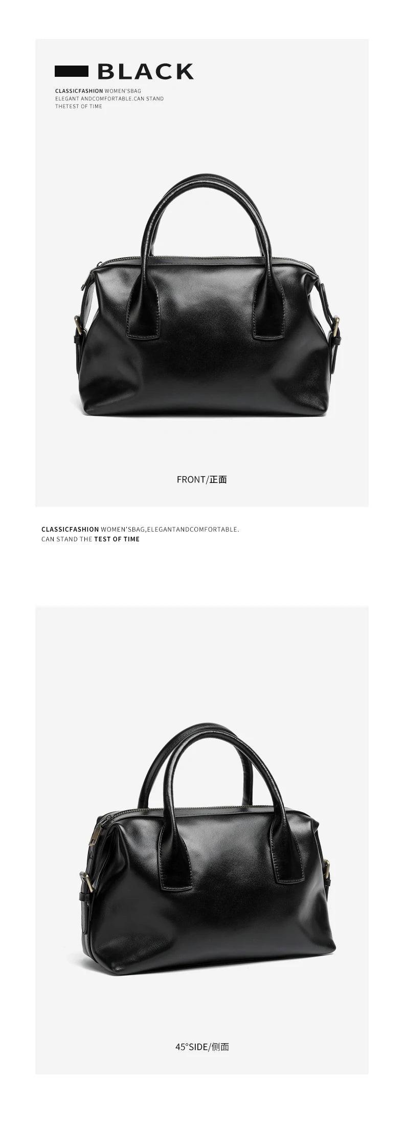 BURMINSA Genuine Cowhide Leather Handbags For Women Retro Pillow Top Handle Bags Bowling Daily Work Crossbody Shoulder Purses