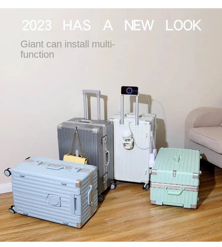 Large Capacity Suitcase 30/32 inchThickened Strong and Durable Aluminium Frame Luggage Trolley Case 20-28 inch Carry-on Suitcase