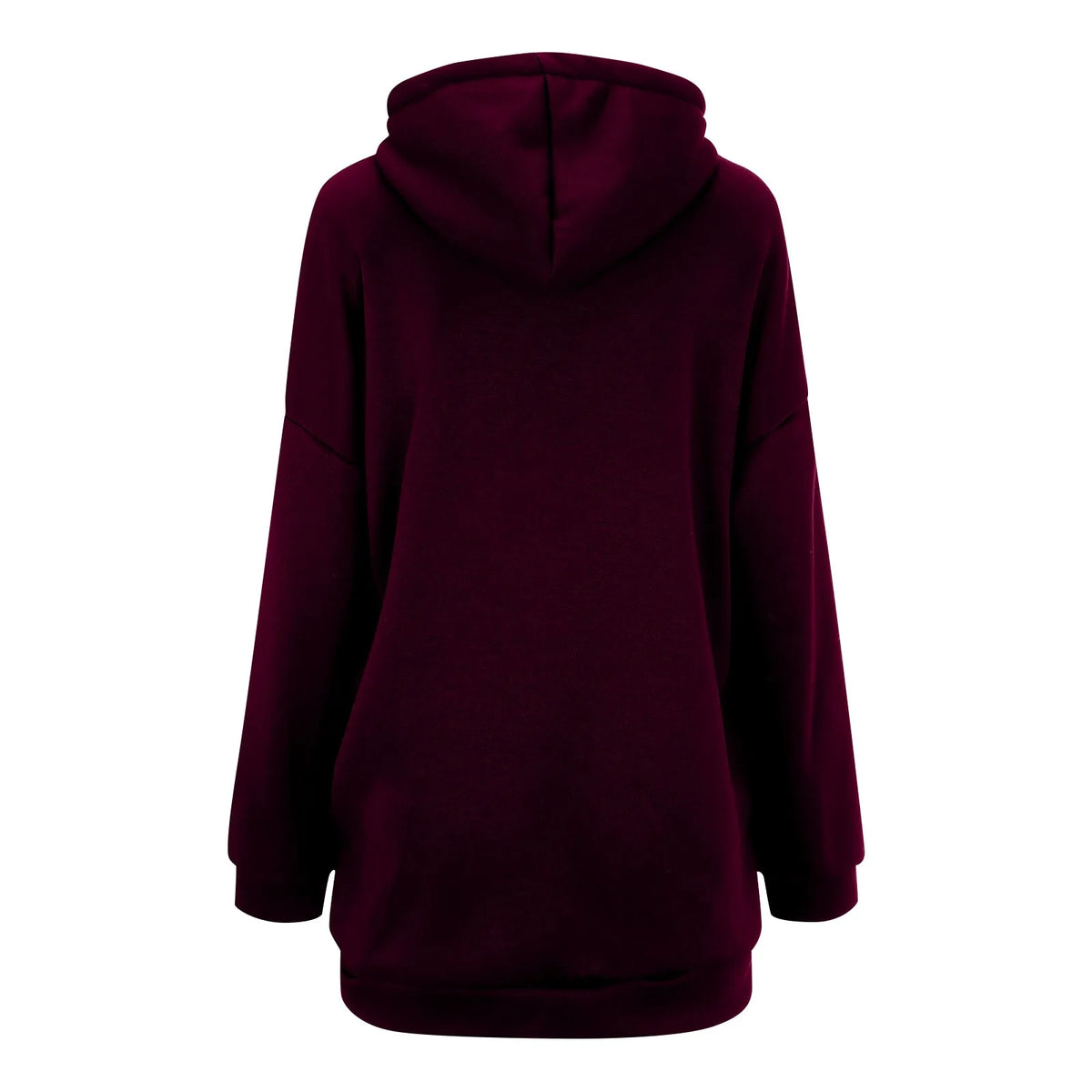 Plus Size Long Hoodies Tunic Fashion Long Sweatshirts Solid Color Fleece Knitted Zip Up Jackets With Pockets For Women