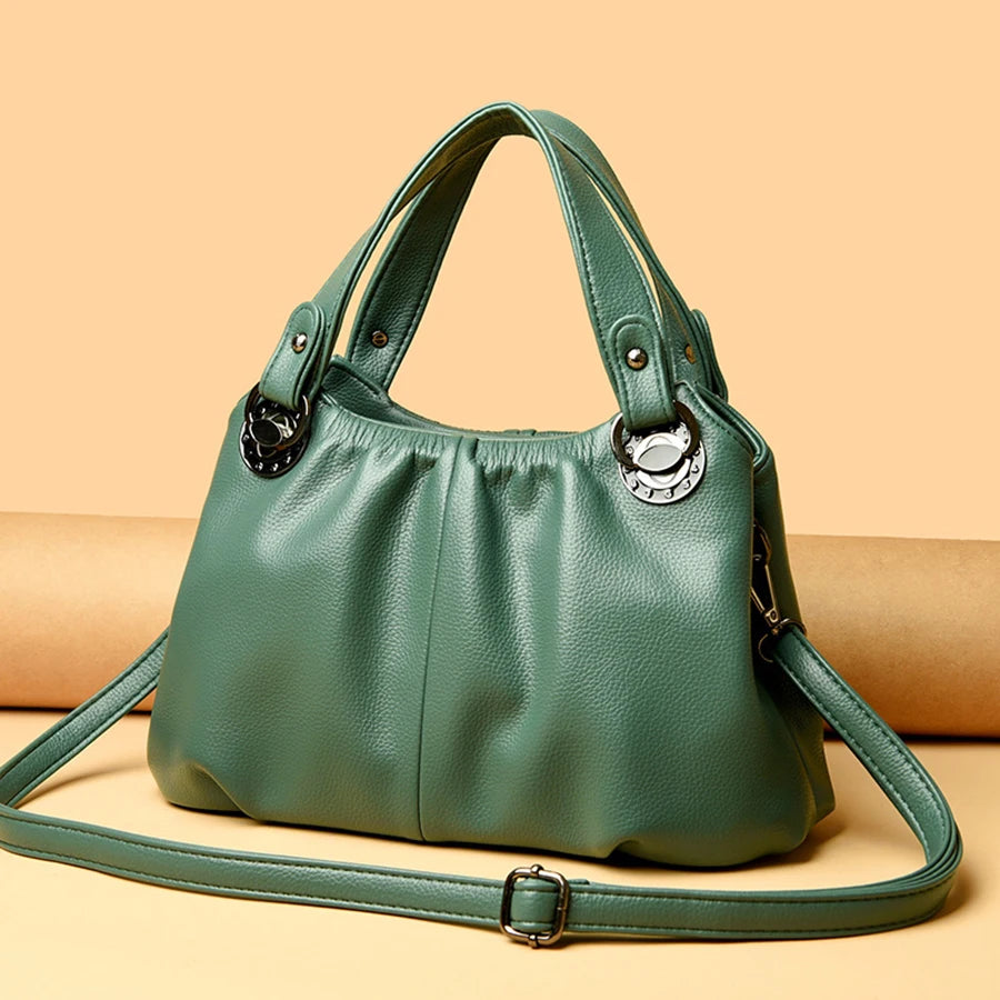 Fashion Lady Crossbody Bag Luxury Genuine Leather  Trend Women Shoulder Bags High Quality Vintage Large Capacity Handbag Bolsos