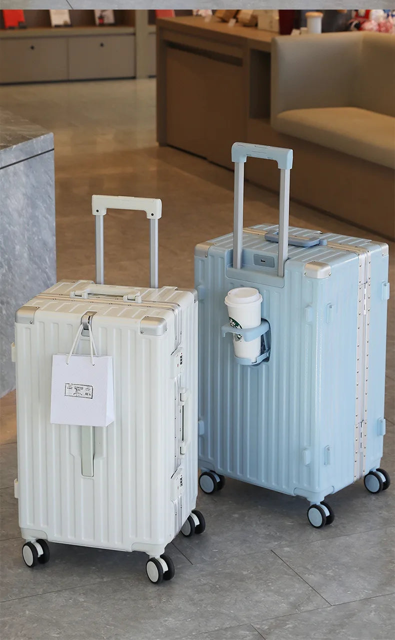 Large Capacity Suitcase 30/32 inchThickened Strong and Durable Aluminium Frame Luggage Trolley Case 20-28 inch Carry-on Suitcase