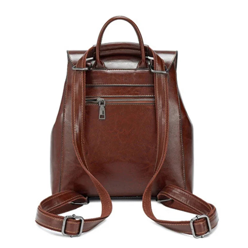 Women Backpack Cross Body Shoulder Bag Genuine Leather Girls School Female Natural Skin Book Laptop Rucksack Messenger Bags