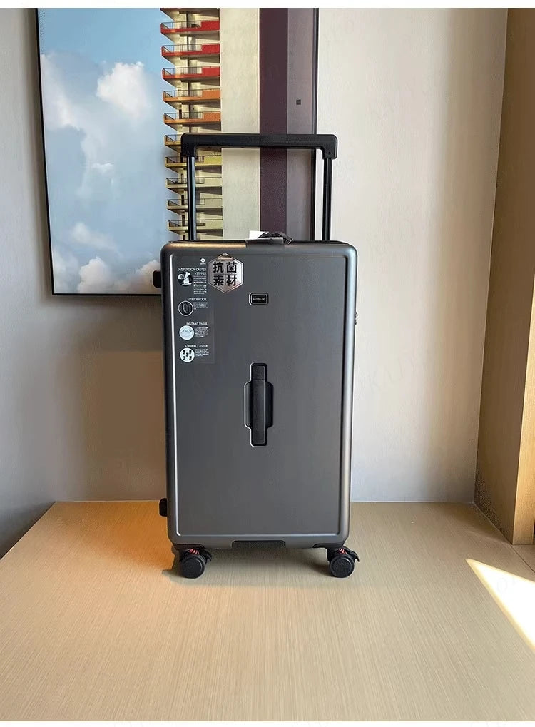 Large Capacity Wide Handle Suitcase Five Wheels Explosion Proof PC Luggage with Brake Spinner Wheels Trolley Case 22/28/36 Inch