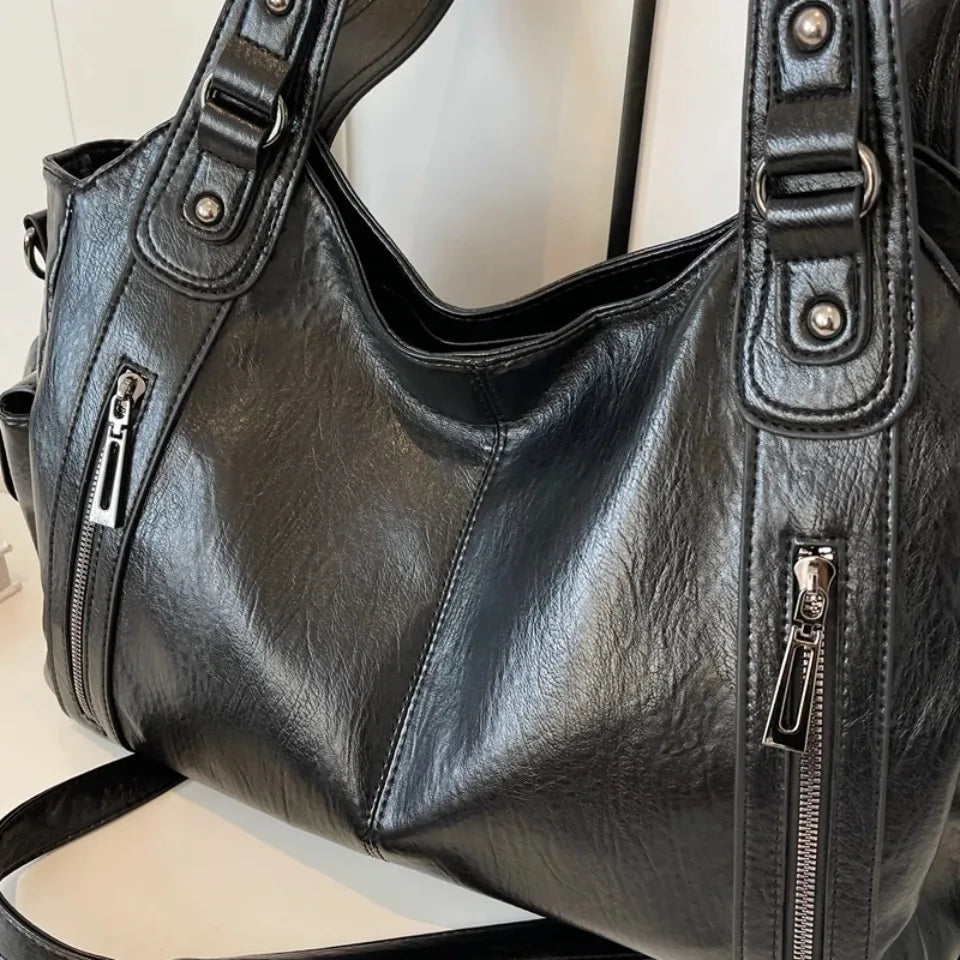 Daily Business Commuting Large Capacity Tote Hand Bags Soft Leather Shoulder Crossbody Bags for Women Handbags Sturdy Durable