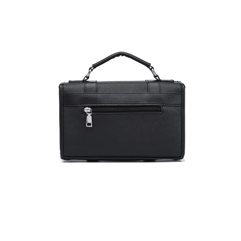 Fashion Plaid Men's Crossbody Bag Large Capacity Shoulder Messenger Bag Men Luxury Flap Crossbody Bags Male Rectangle Handbags
