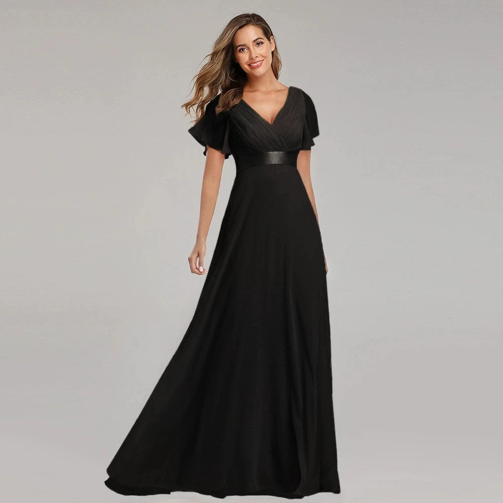 Women's Long Dresses Elegant Green Tulle Evening Dress with Sequins Plus Size Formal Party Gown