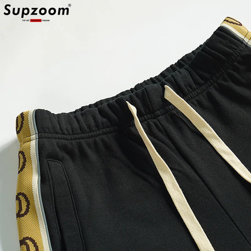 Supzoom New Arrival Top Fashion Cotton Elastic Waist Ribbed Letters Trend Loose Legged Summer Casual Ins Men Shorts