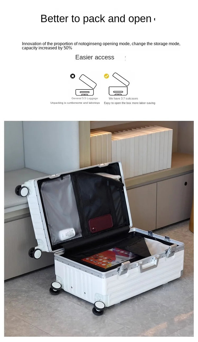 Large Capacity Suitcase 30-inch Sturdy and Durable ABS+PC Rolling Luggage Aluminum Frame Cabin Trolley Case 20 inch Boarding Box