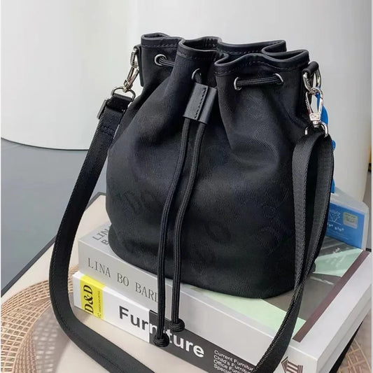FIDO DIDO Bucket Bag Underarm Bag Women's Bag Nylon Waterproof Hardware Zipper Work Leisure Party Travel Official Genuine