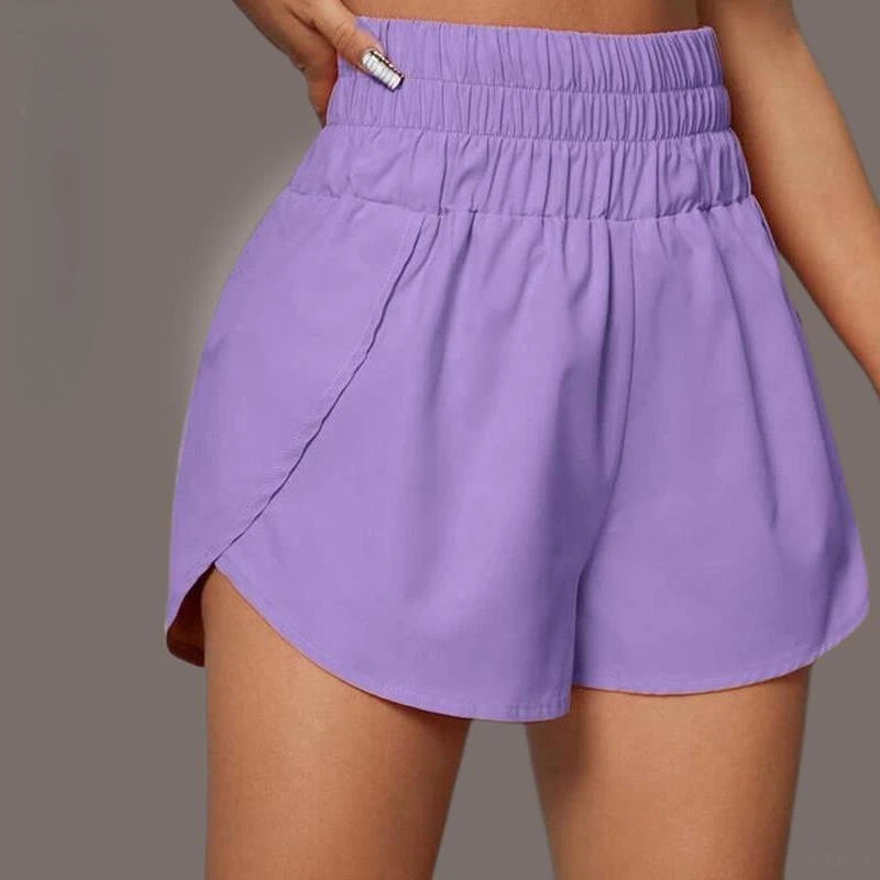 High Waisted Running Yoga Shorts for Women, Quick Dry Light Weight Liner High Split Athletic Gym Workout Shorts