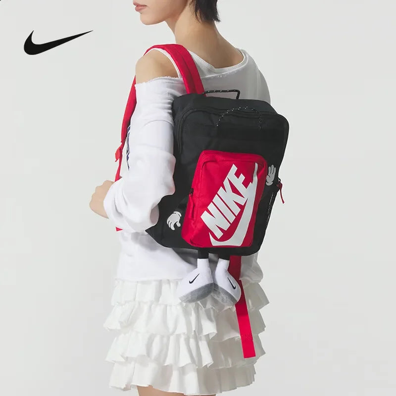 Nike Practical Backpack Summer Boys and Girls Storage Zipper Pocket Mesh School Bag NIKE HM9973-010
