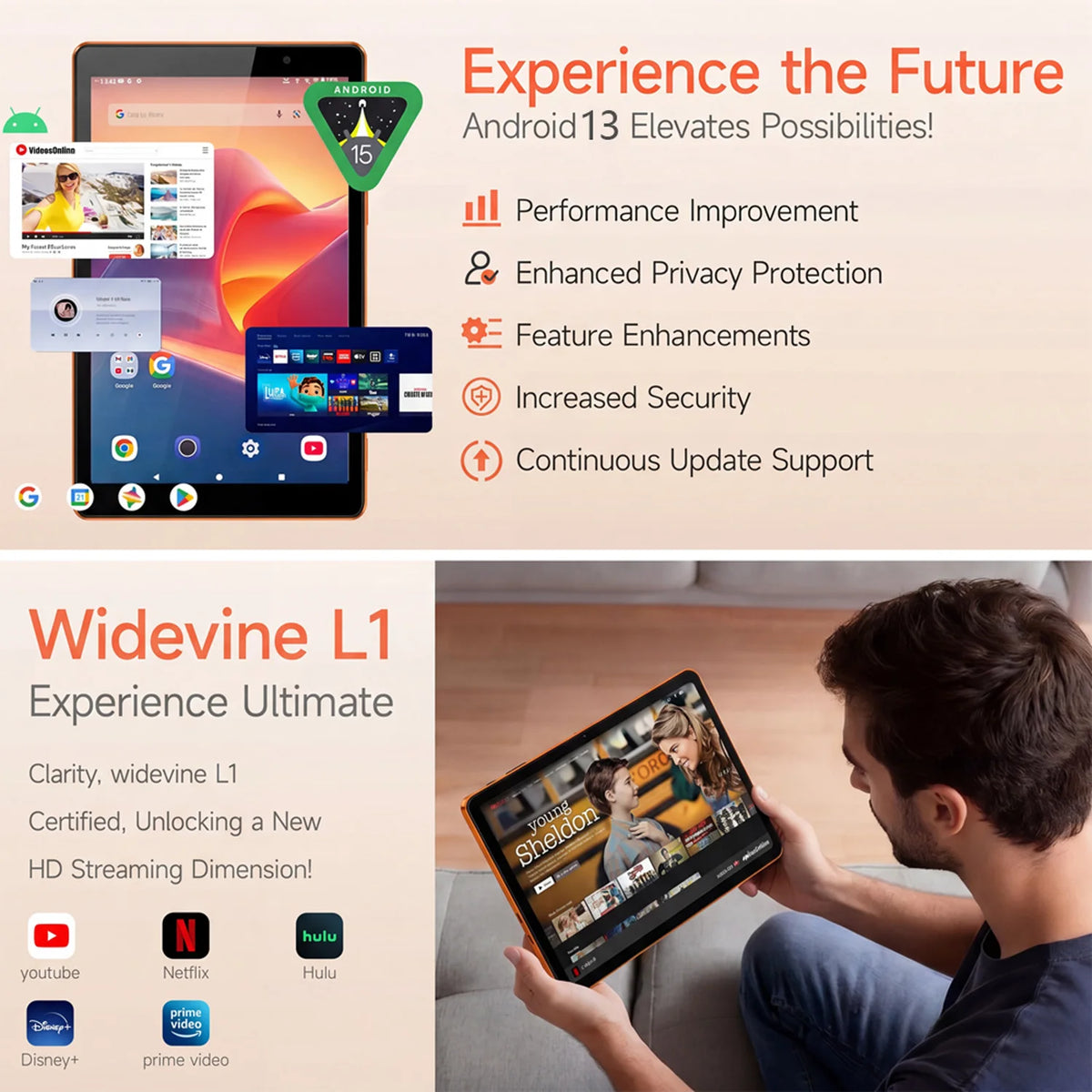2026 New 9 Inch I17 Android Kids' Tablet Octa Core 4GB RAM 64GB ROM, WiFi, 6000mAh Battery, Dual Camera, Google Tablet PC