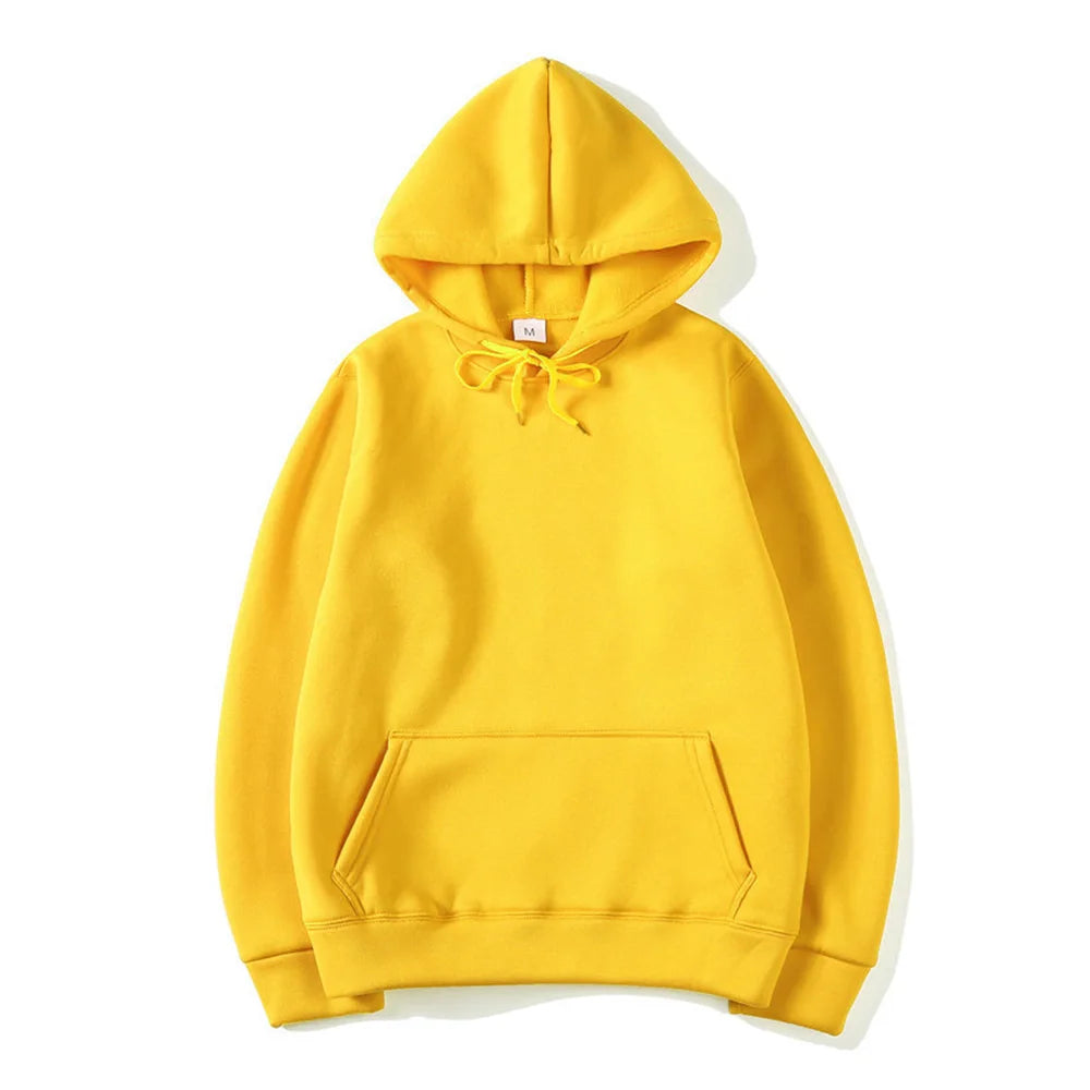 Spring Autumn Fashion Men's Women's Hoodie Casual Hoodies Pullovers Sweatshirts Men's Top Solid Color Hoodies Sweatshirt Male