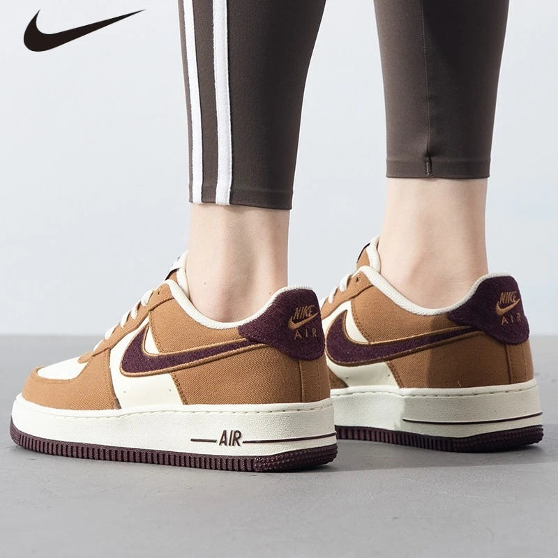 Nike Air Force 1 LV8 3 GS Sneakers, Canvas Velvet Swoosh Air-Sole Cushion Notebook Doodle Casual Shoes for Youth FN4731-200