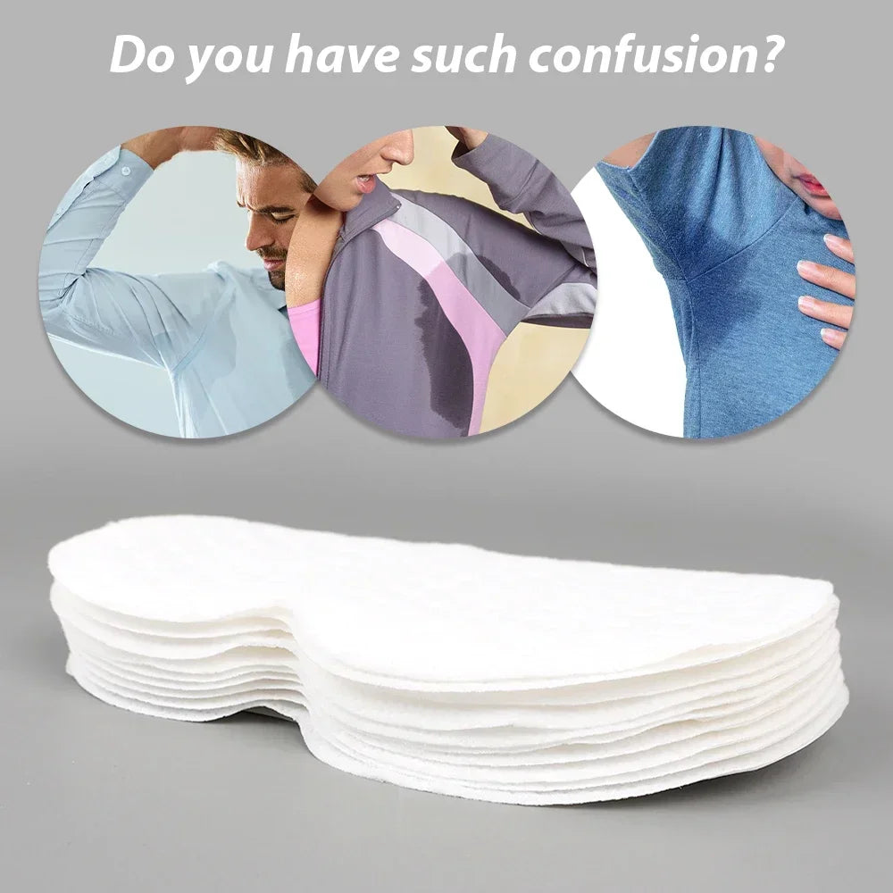 100Pcs Underarm Sweat Pads Non-woven Breathable Ultra-thin Armpit Sweat Pad Non Visible Comfortable Men Women Underarm Sweat Pad