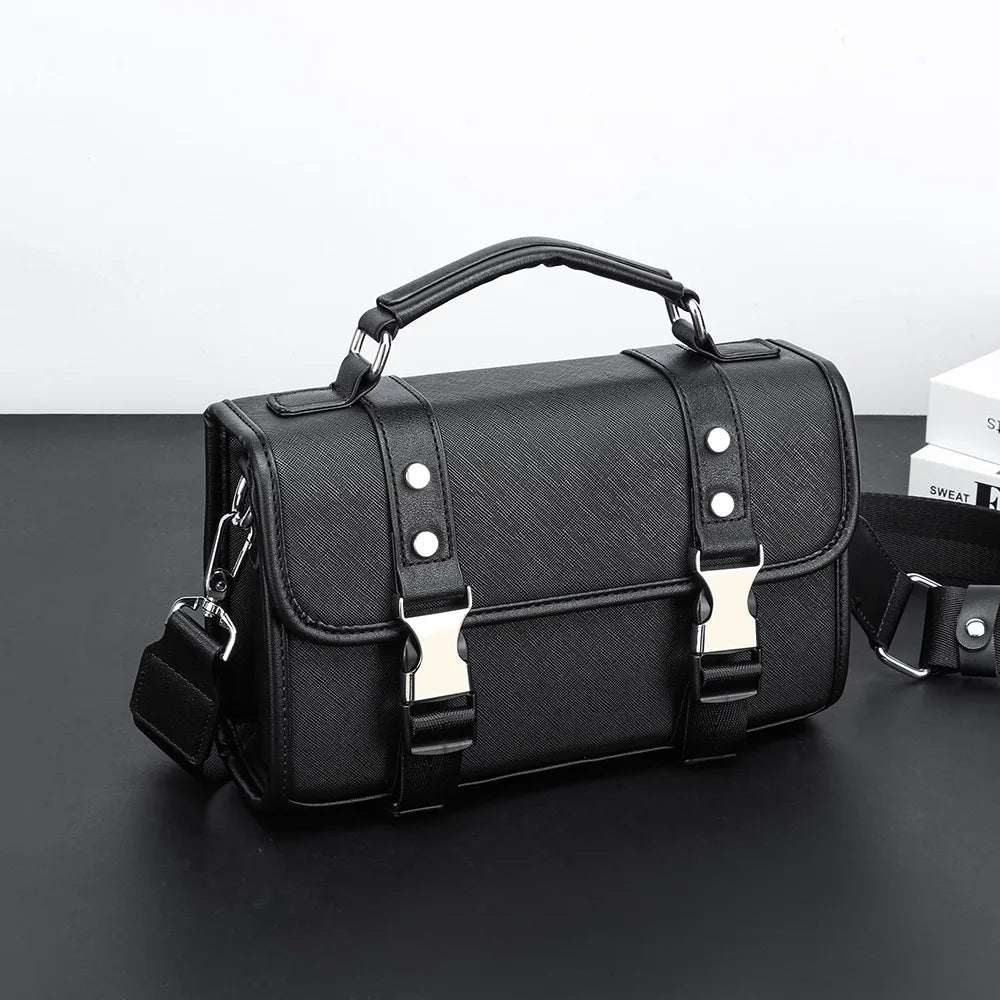 Fashion Plaid Men's Crossbody Bag Large Capacity Shoulder Messenger Bag Men Luxury Flap Crossbody Bags Male Rectangle Handbags