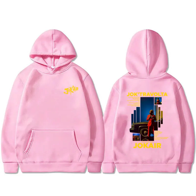 Rapper Jok'air Jok'travolta Graphic Hoodie Men Women Hip Hop Pop Music Pullover Hoodies Male Casual Cotton Vintage Sweatshirt