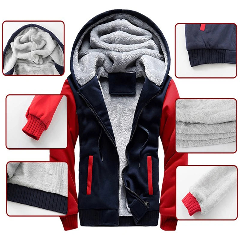 new arrived men hoodies winter Russian Graphic Cotton Red hoodies With Ussr Emblem And Anthem cotton fleece jacket for man