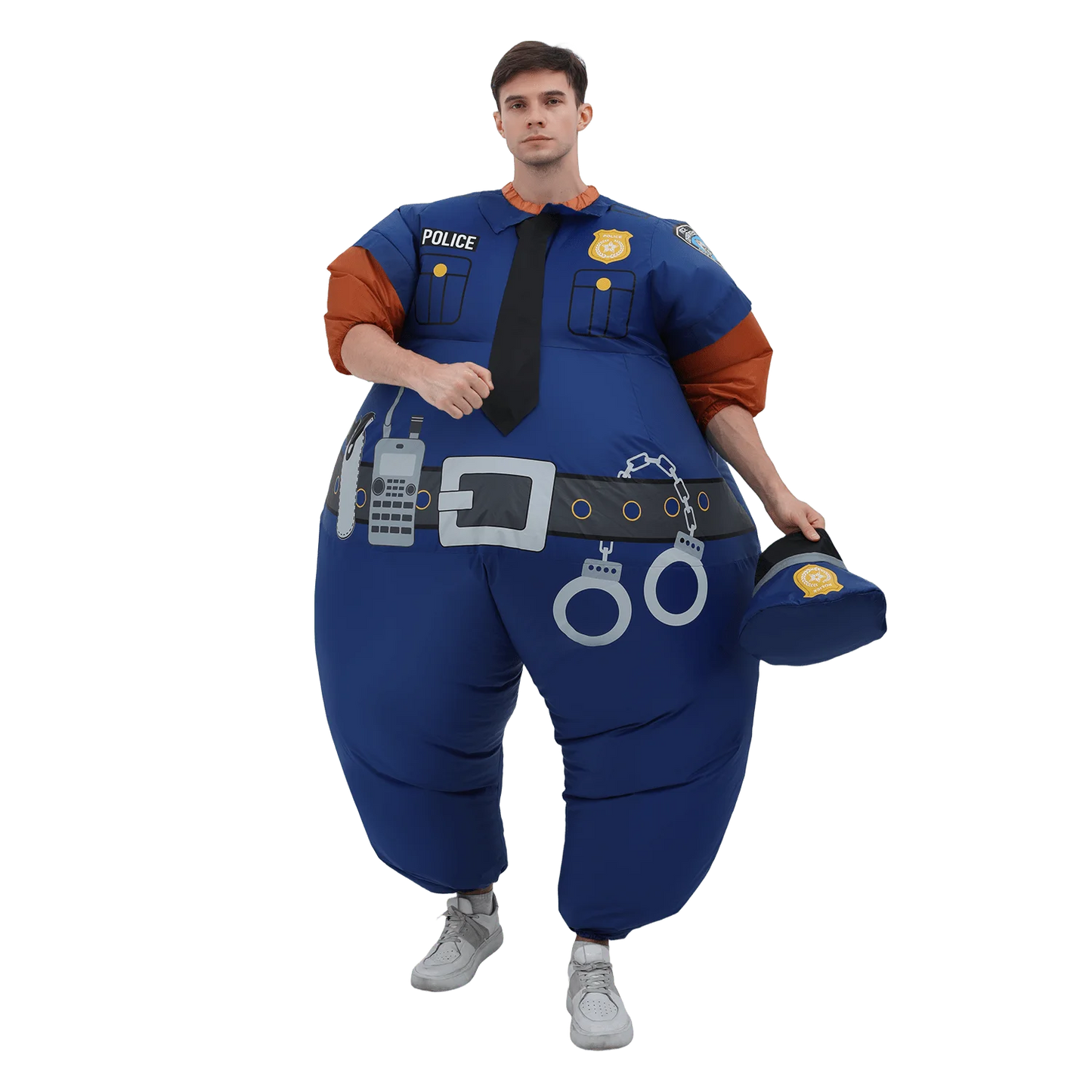 Inflatable Police Costume Halloween Costume Adult Funny Police Blow up Costumes for Cosplay Party
