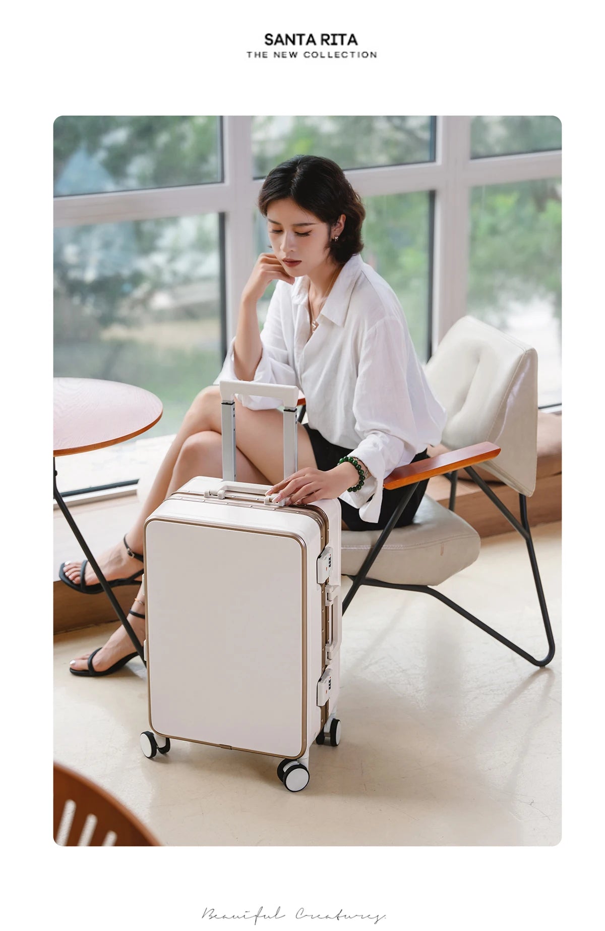 Gilding Aluminum Frame Suitcase Thickened PC Multifunctional 20 inch Boarding box Morandi Color Series 24/ 26 inch Trolley Case