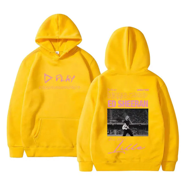 Ed Sheeran Play World Tour 2026 Merch Hoodie Men Women Fashion Hip Hop Hooded Sweatshirt Men's Cotton Oversized Pullover Hoodies
