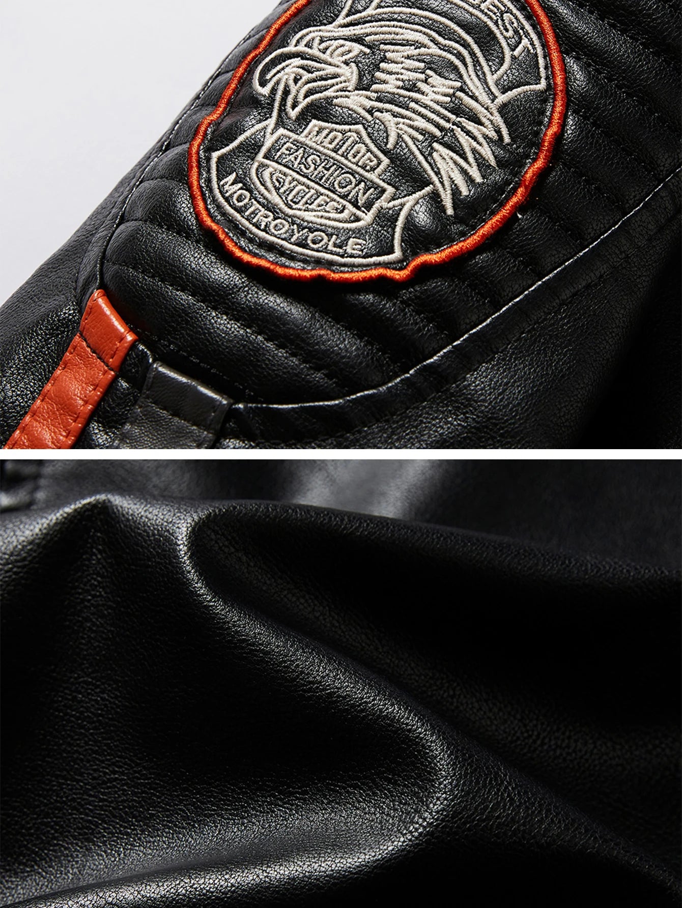 Men's Faux Leather Jacket Motorcycle Jacket Waterproof Windproof PU Moto Vintage Bomber Winter Jacket Men