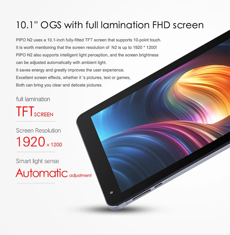 2026 PiPO N2 Wifi Tablet PC 10.1" 4GB RAM 64GB ROM Optional Docking Station Speaker Android Tablet