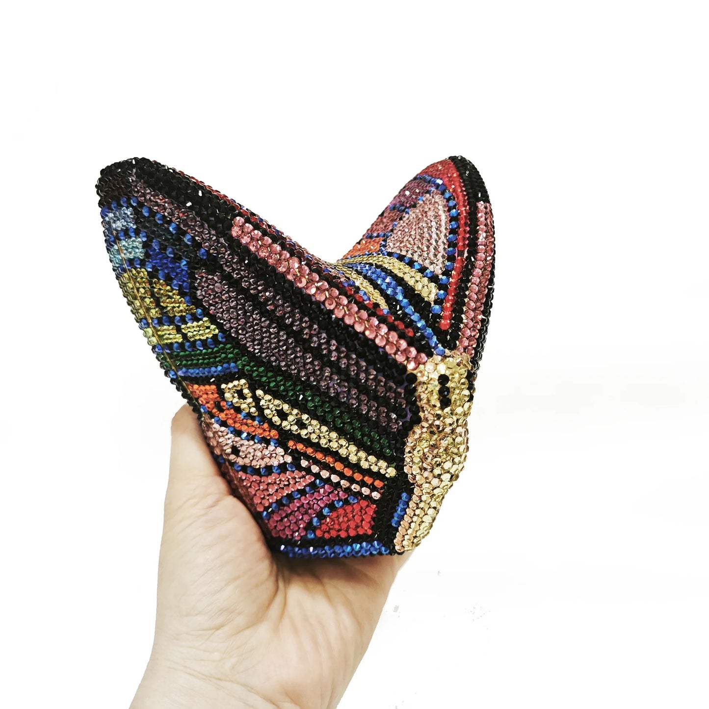Women Butterfly Diamonds Evening Clutch Purse Luxury Metal Gems Evening Bags Dinner Party Handbag and Purses Bridal Crystals Bag
