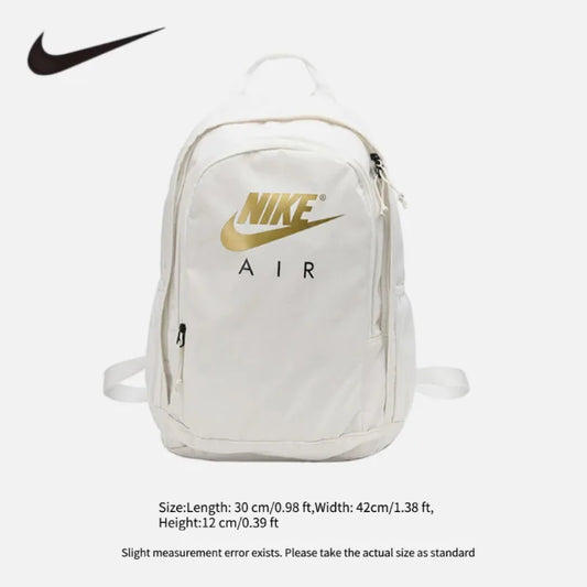 Nike's new men's and women's white gray and white casual classic backpack CK0954-092