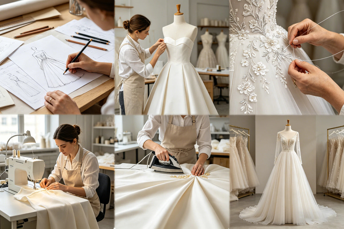 Luxury Illusion High Neck Long Sleeve A Line Wedding Dress Lace Beaded Sequins Bridal Gown vestidos de novia 웨딩드레스 Customized