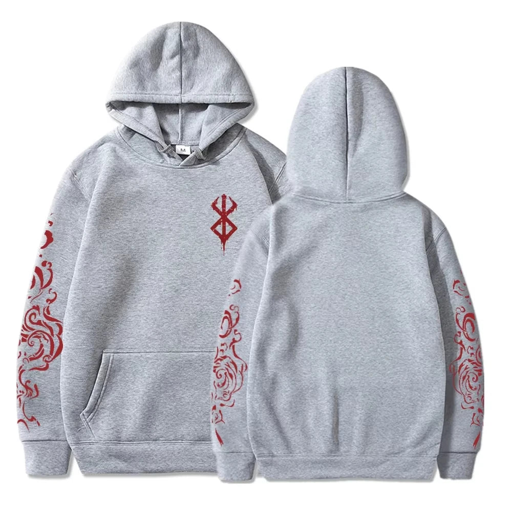 Anime Berserk Acid Hoodies Printed Men Women Fashion Long Sleeve Harajuku Goth Clothing Aesthetic Streetwear Sweater Oversized
