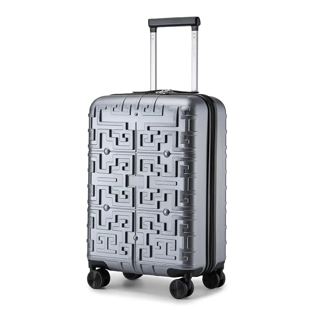 Kono 20 Inch Hard Shell Carry-On Luggage, Lightweight Polypropylene Hardshell Suitcase with Maze Pattern