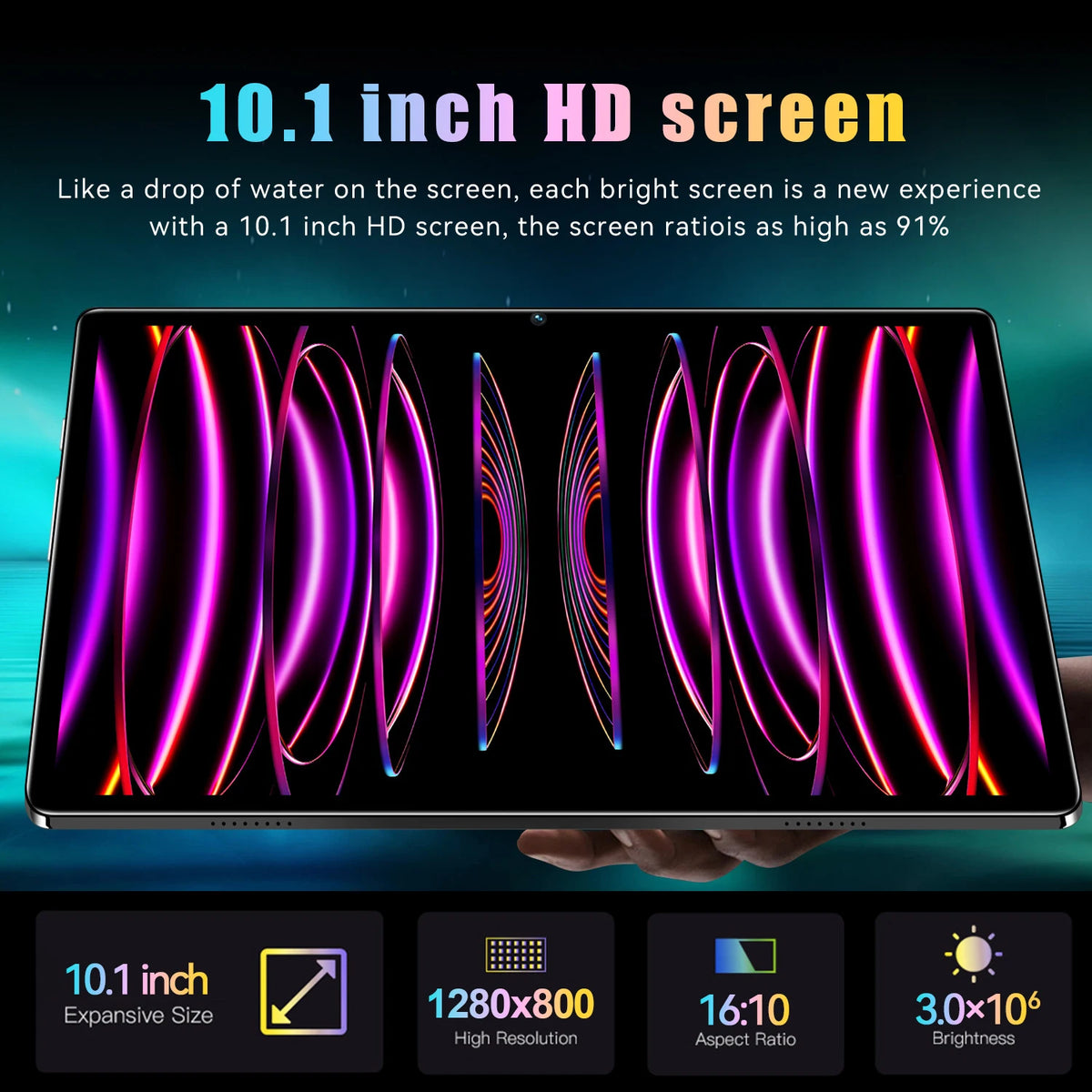 2026 New 10.1 Inch Tablet Pc 4GB RAM 64GB ROM Android 15 Octa Core 3G 4GLTE 5G Internet WiFi Internet Global Version