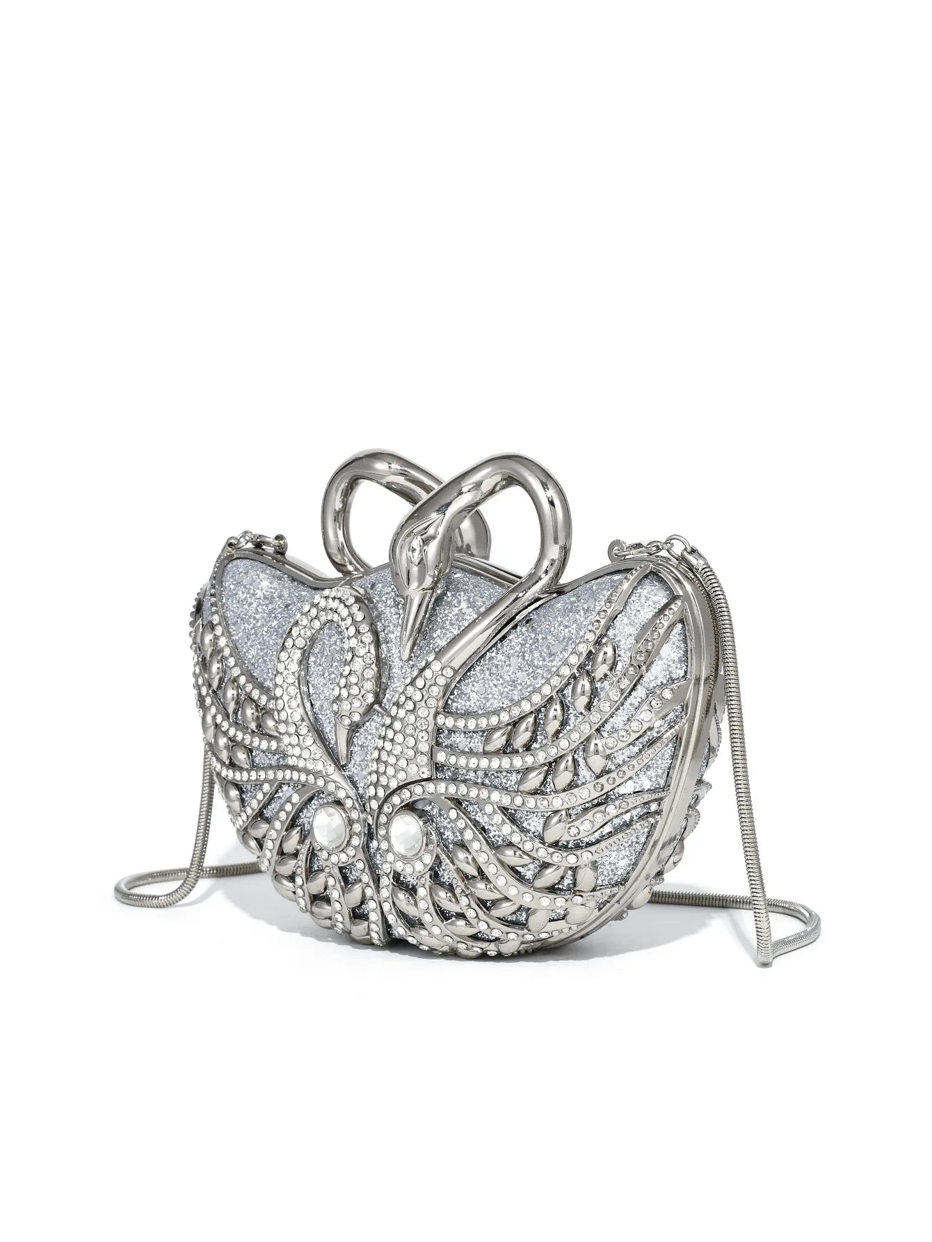 XIYUAN Swan Rhinestone Evening Clutch Bags For Wedding Party Metal Novelty Purses And Handbags Luxury Designer High Quality