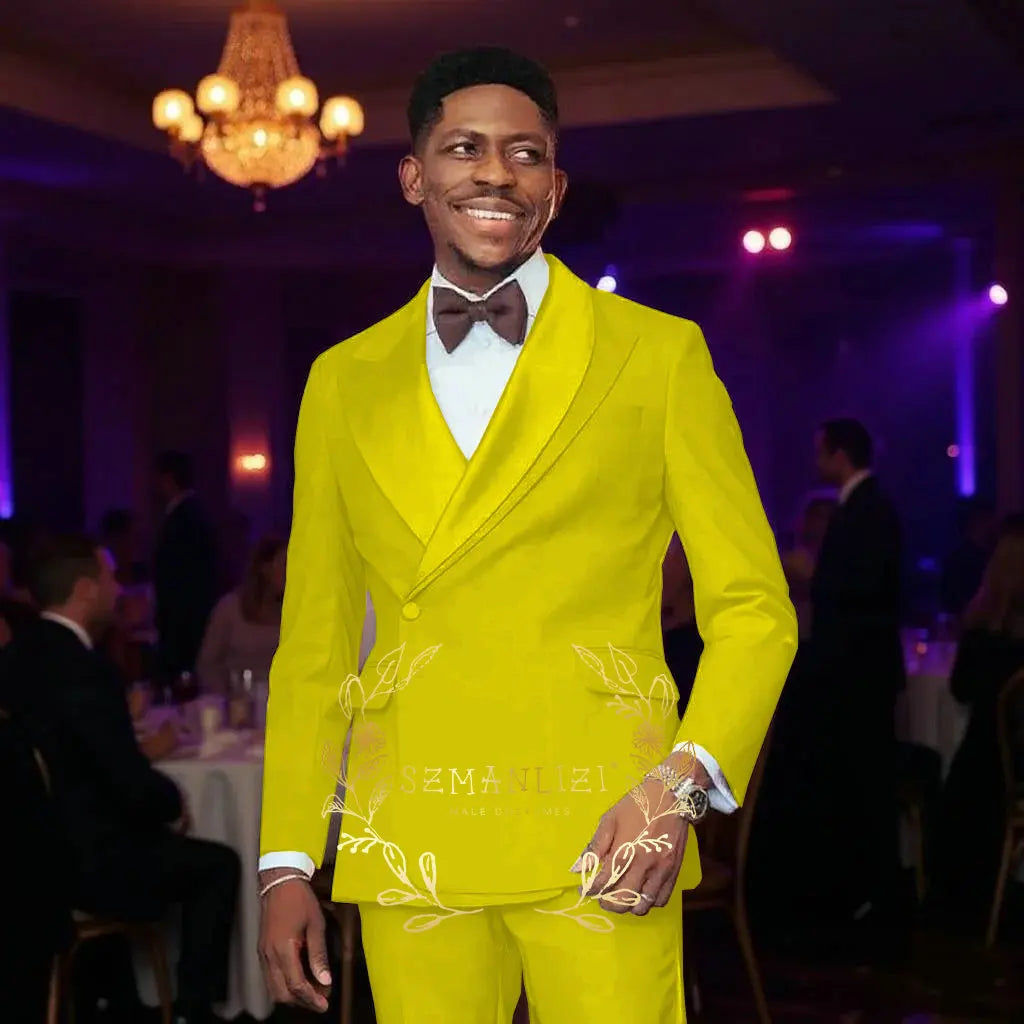 Beige Men's Wedding Suits Unique Collar Male Formal Groom Tuxedo Slim Fit Suit Outfits Elegant 2 Pieces Custom Made Male Suit