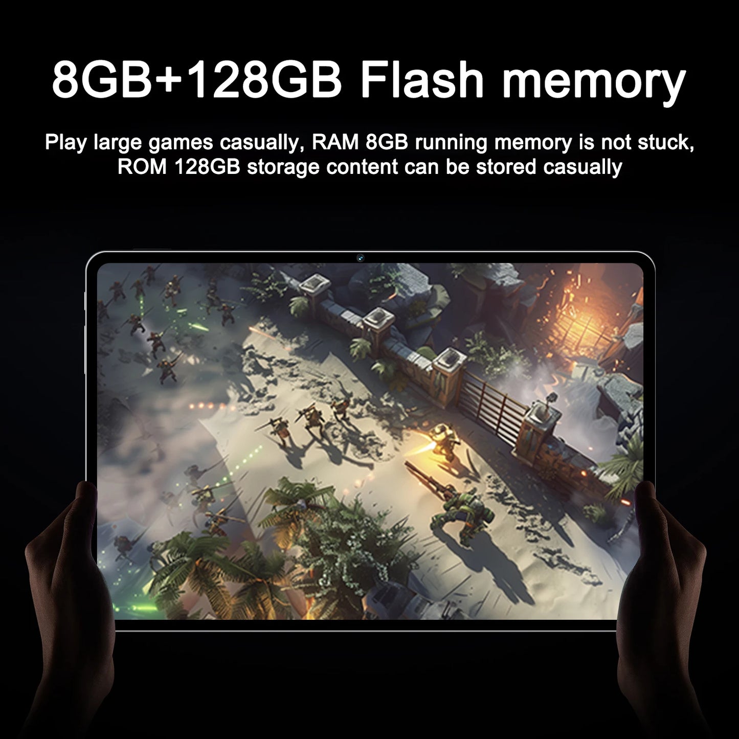 2026 Upgraded 10.1" Android 15 Tablet, Octa-Core 8GB+128GB, WiFi 6, 1280*800 IPS Screen, 5MP+13MP Dual Cameras, 6000mAh Battery