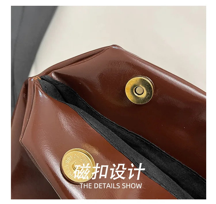Simple Versatile Clip Evening Handbags for Women Solid Color Rivet Pleated Design Ladies Clutch Female Soft Pu Leather Purse