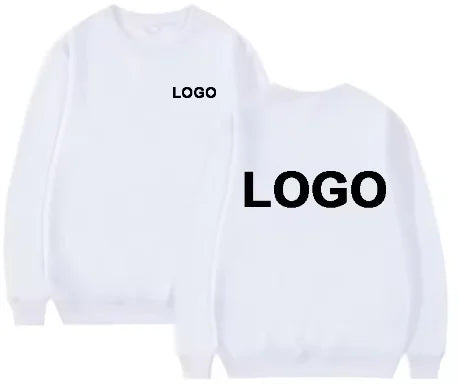 Customized printed men's and women's round neck hoodies, fashionable O-neck loose long sleeved pullovers, street sports shirts