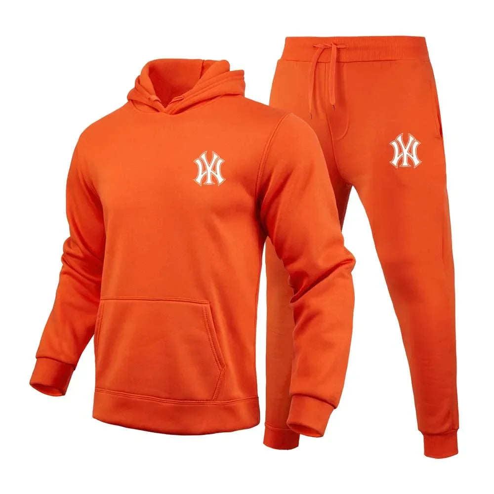Sportswear, hoodies, drawstring pants, men's sports hoodies, running sportswear for autumn and winter