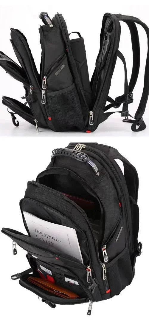 2026 Swiss-Multifunctional bags Durable 17 Inch Laptop Backpack, Travel Bag,College Bookbag,USB Charging Port,Water Resistant